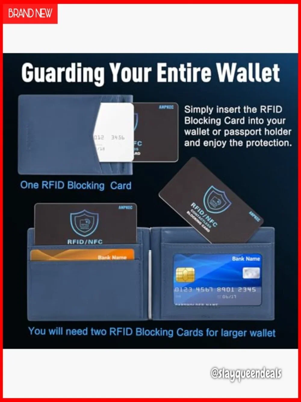 Slim RFID Blocking Cards (5 Pack) - Credit Card & Passport Protector
